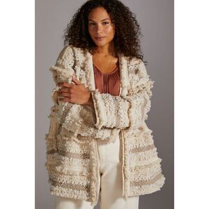 DOLAN by Anthropologie Fringed Textured Jacket